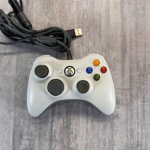 Microsoft Xbox 360 Wired Controller White OEM - With Breakaway Cable - Tested